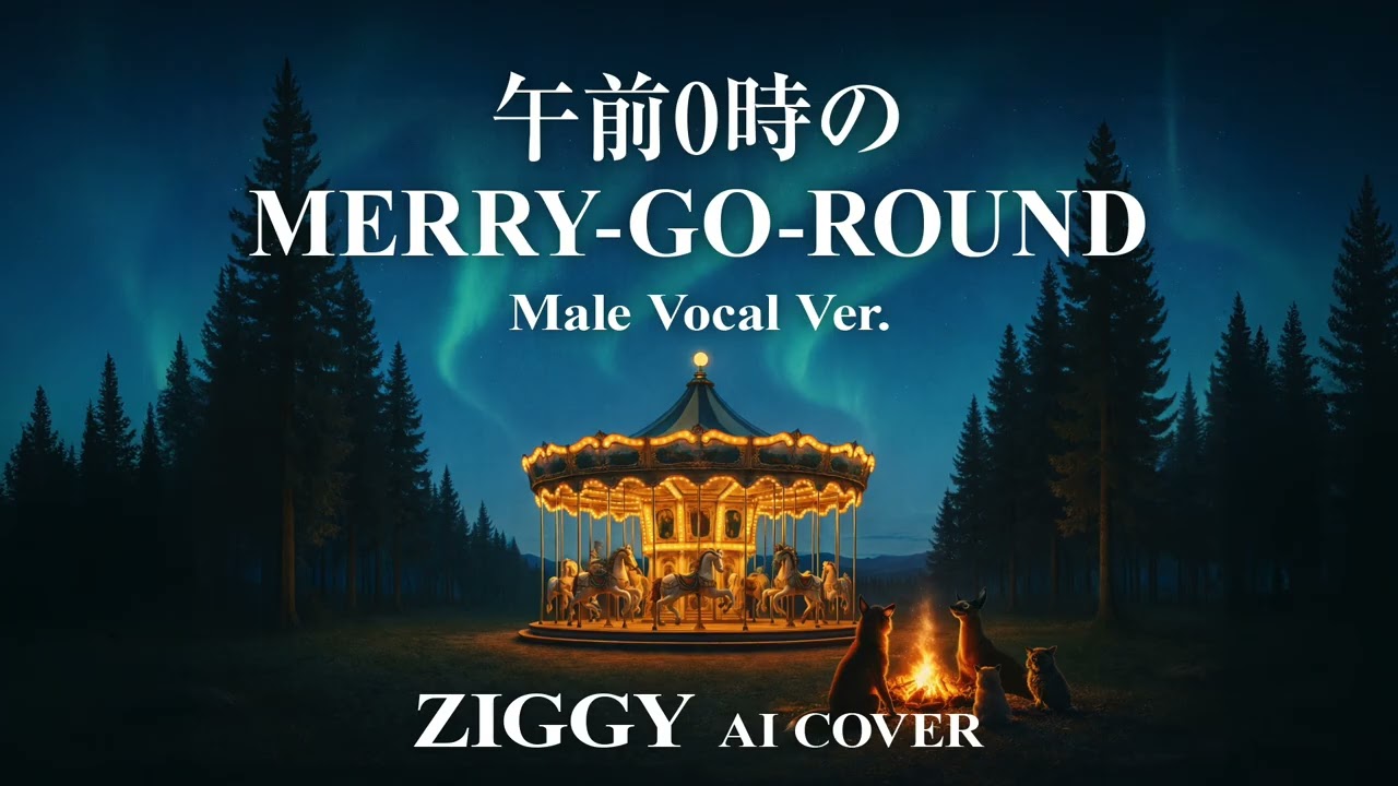 AIがカバーした 「午前0時のMERRY-GO-ROUND」（ZIGGY）男性ボーカル ver.【Cover】