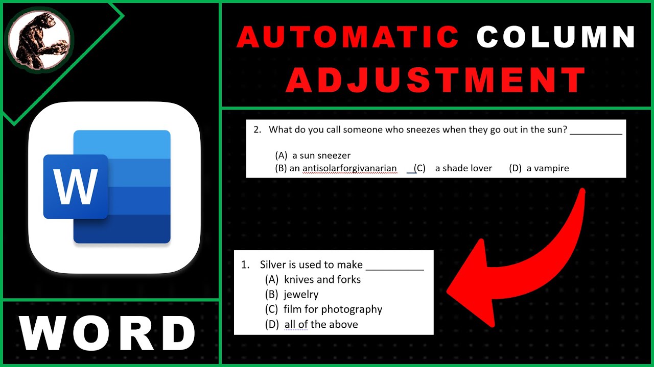 How to Adjust Column in Word Automatically - YouTube