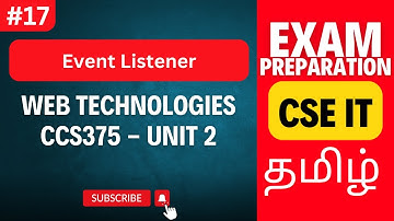 JavaScript Event Listeners Explained | Unit 2 CCS375 Web Technologies Exam Preparation