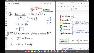 Evaluate Numerical and Algebraic expressions