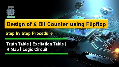 Design of 4 Bit synchronous counter using D Flip Flop | Counter Design using flipflops