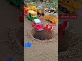 "TIPPER TRUCK " fully loaded near autorickshaw and fre truck pushing red cars in to pit #jcb 929
