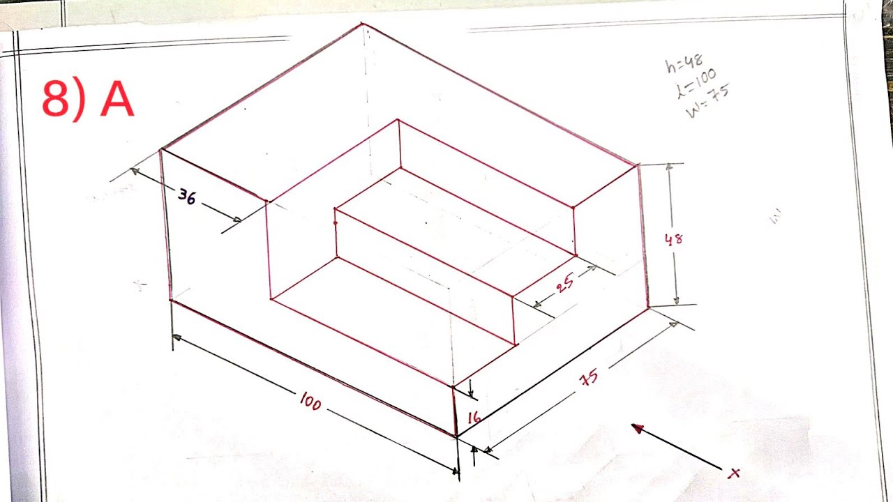 HOW TO DRAW ISOMETRIC VIEW AND ISOMETRIC PROJECTION IN ENGINEERING ...