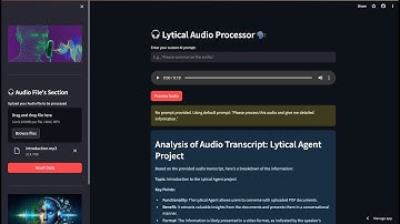 Lytical Audio Processor | Audio Summariser AI agent with Google