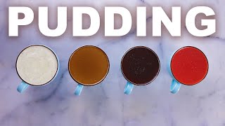 JellOstyle pudding — vanilla, coffee, chocolate, strawberry