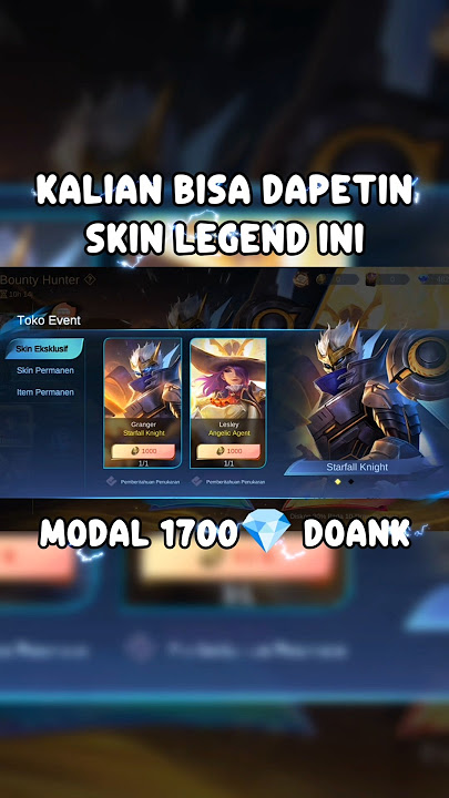 LEGEND GRANGER AND LESLEY SKINS ONLY 1700💎 ONLY IN THIS EVENT #MLBBCreator