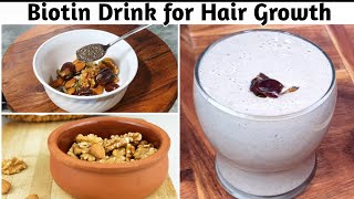 Biotin Drink For Hair Growth In 15 Days Control Hair Fall Healthy Breakfast Drink Recipe