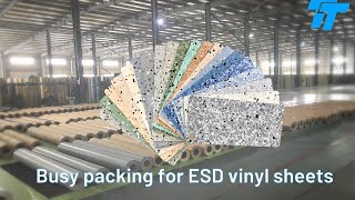 Busy packing for ESD vinyl sheets -- Titan Vinyl by Commercial Vinyl Flooring 61 views 2 years ago 38 seconds