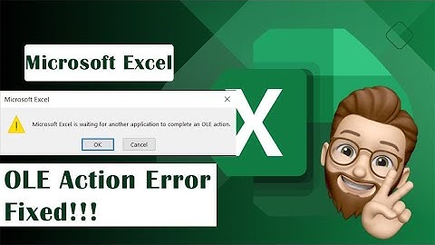 Fix- Excel Is Waiting for Another Application to Complete an Ole Action Error! | Excel Tech & Tricks