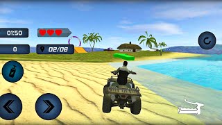Beach ATV Bike Water Surfer Racer Android Gameplay 3D मजेदार पानी बाला गाड़ी गेम screenshot 5