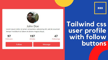 Tailwind css user profile with follow buttons