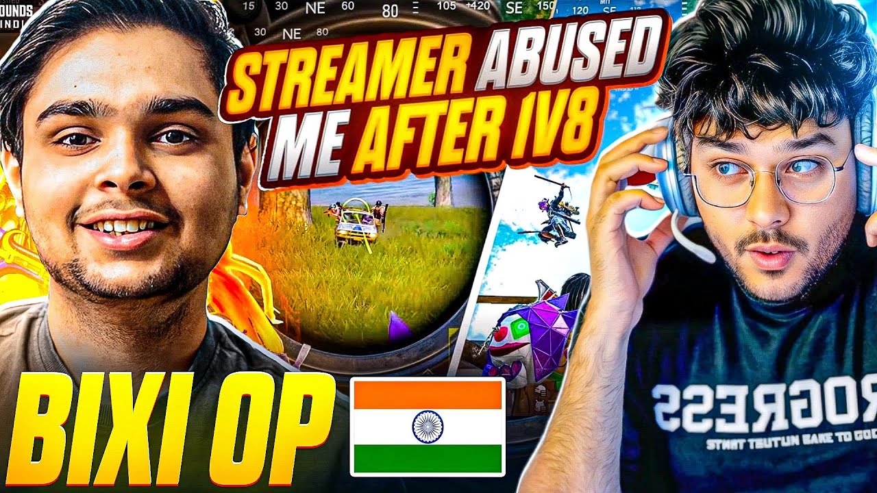 5 Angry Streamers VS Bixi Op🔥GOD LIKE VS BIXIOP  in Conqueror Rank | thor gaming raction |