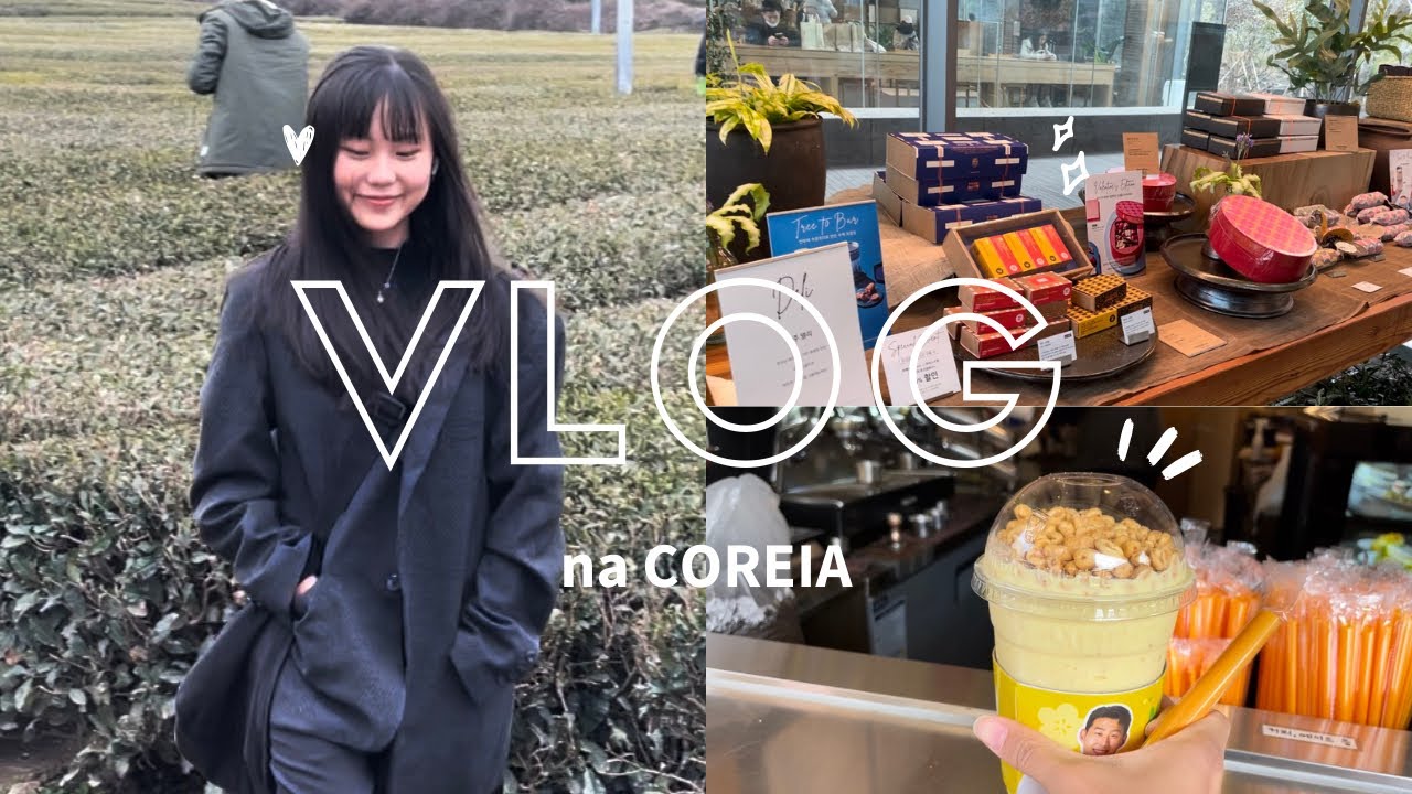 vlog na coreia🍃| comendo na loja de conveniência, sauna, comendo TUDO de chá verde no café!