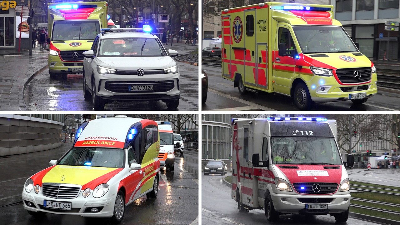 [Hoch-Lang KTW] Rettungskräfte im Großeinsatz an Weiberfastnacht 2026 | Einsatzfahrten