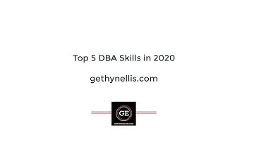 Top 5 DBA Skills in 2020
