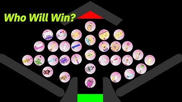 32 NUMBERBLOCKS Marble Race In Algodoo - Who Will Be The CHAMPION?