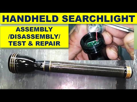 disassemble slim led rechargeable flashlight UltraFire WF-502UV UV #239 How to Repair Rechargeable