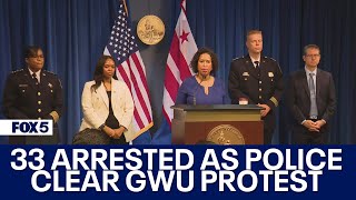 33 arrested as police clear encampment at George Washington University