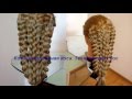 Комбинированная коса. Техника трёх кос Braid. Trenza. Детские причёски