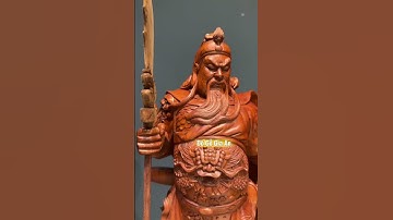 Tượng Quan Công chống đao gỗ Hương liền khối #tuonggo #quancong #tuongquancong