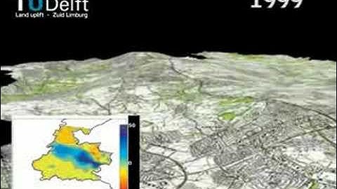 Surface deformation in the Zuid Limburg region, 3D animation