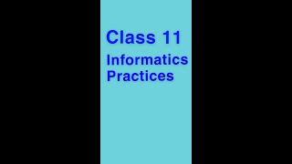 Class XI IP MySQL practical video
