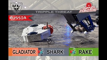 ROBOWAR | INDIA VS RUSSIA | GLADIATOR VS SHARK VS RAKE (RUSSIA) | BLANKA BOTZ | BITVA ROBOTOV