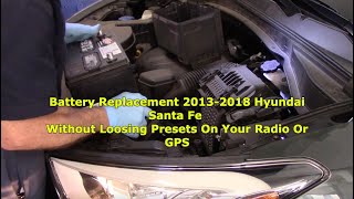 Battery Replacement On A 2013-2018 Hyundai Santa Fe