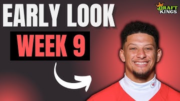 NFL WEEK 9 DraftKings First Look Lineup | NFL DFS Picks