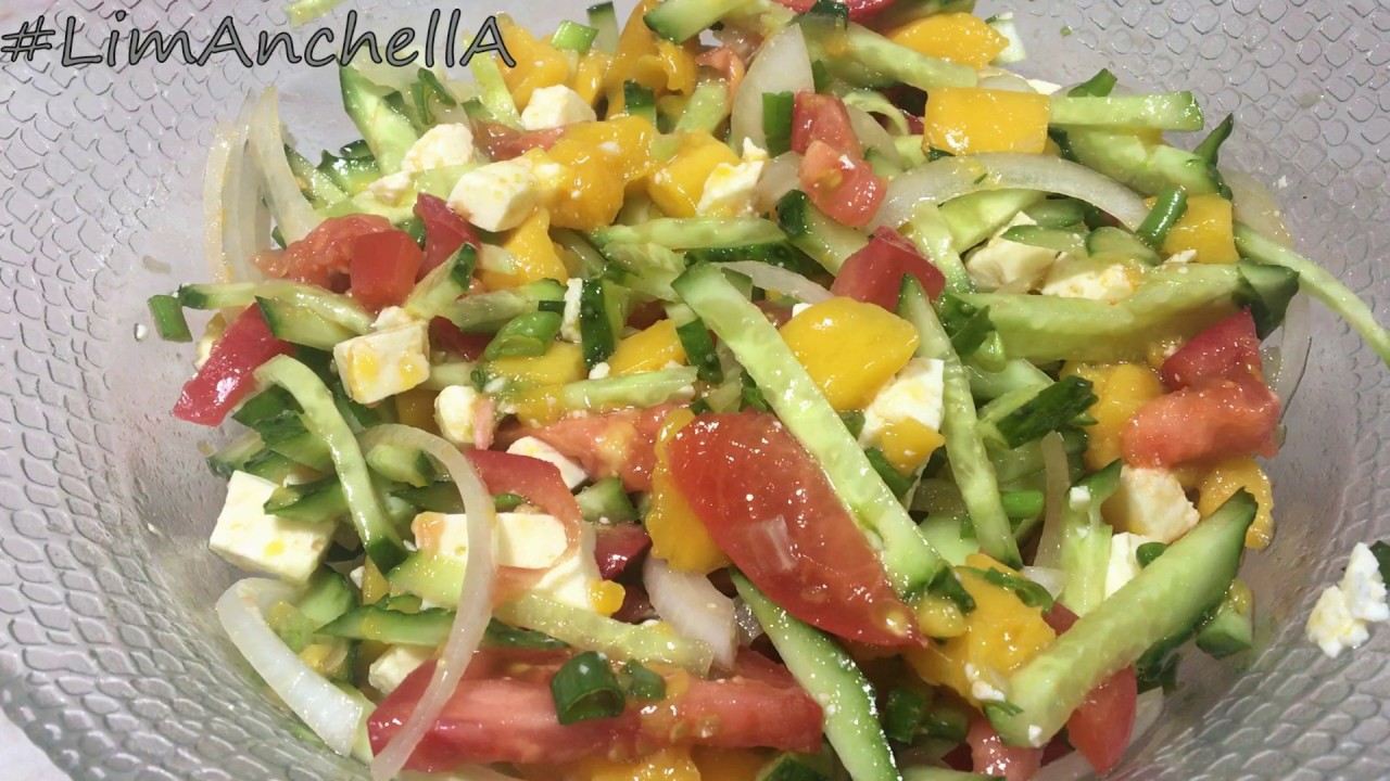 ⁣Овощной салат с манго. Легкий, полезный, вкусный!  #рецептысалатов