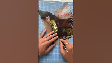 Collaging a magazine #collage #collageart #process