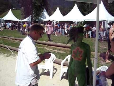 Magic Bubble Sand pit stage @ World Bodypaint fest...