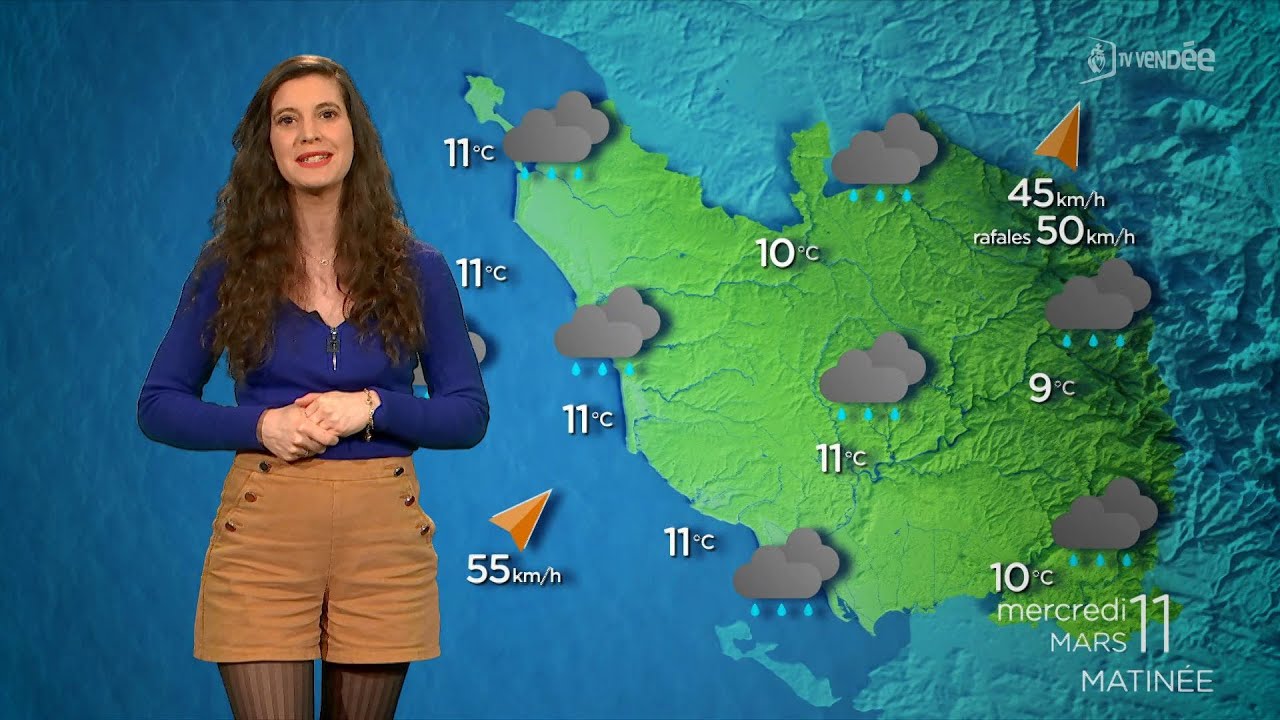 La météo de la Vendée du mercredi 11 mars 2026 : éclaircies après la pluie