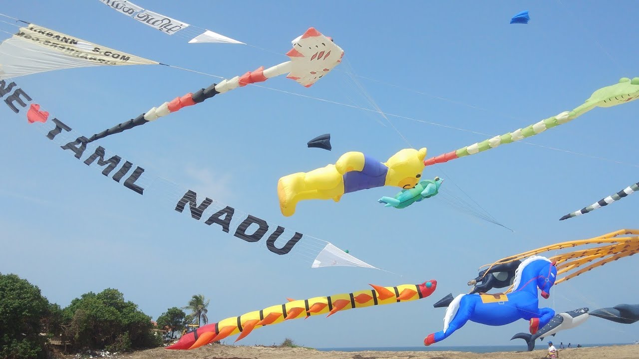 Chennai Kite festival Mahabalipuram YouTube