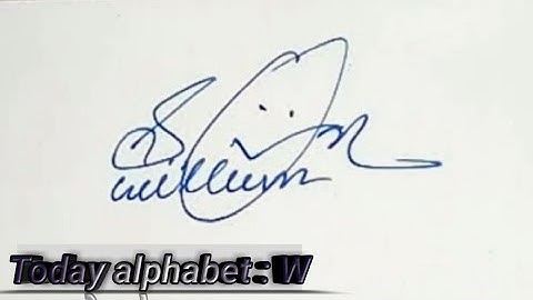 Draw Signature like a Billionaire  |  today alphabet : W  |  top 5  | #9  |  male version