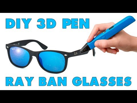 Как рисовать очки RayBan 3д ручкой. DIY3D pen.How to make RayBan glasses. Timelapse.  如何绘制射线禁令3D眼镜用笔