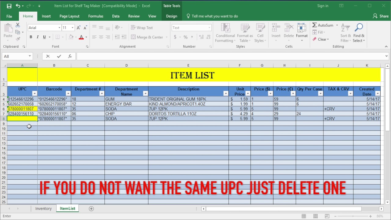 How To Use Item List For Price Tag Maker Free Download YouTube