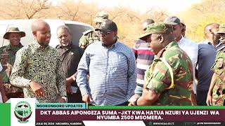 DKT. ABBAS AIPONGEZA SUMA-JKT KWA HATUA NZURI YA UJENZI  WA NYUMBA 2500 MSOMERA