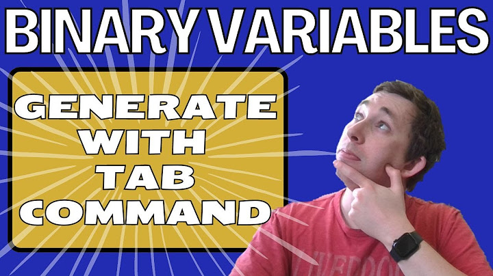 Easily Generate Binary Variables in Stata with the Tab Command