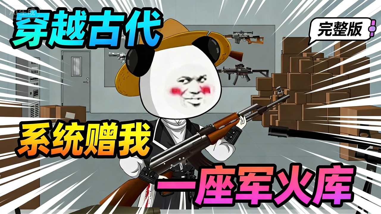 【一口气看完】虾仁意外穿越古代获得军火库，只要带领历代帝王弥补遗憾就能获得ak47，rpg，等武器……#夜一漫谈 #我带皇帝看遍历史