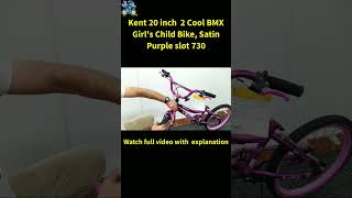 Kent 20 inch 2 Cool BMX Girl's Child Bike, Satin Purple