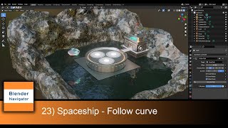 23) Spaceship - movement by curve