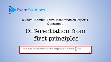 A level Edexcel June 2024 Paper 1 Q4 - Differentiation from first principles | ExamSolutions