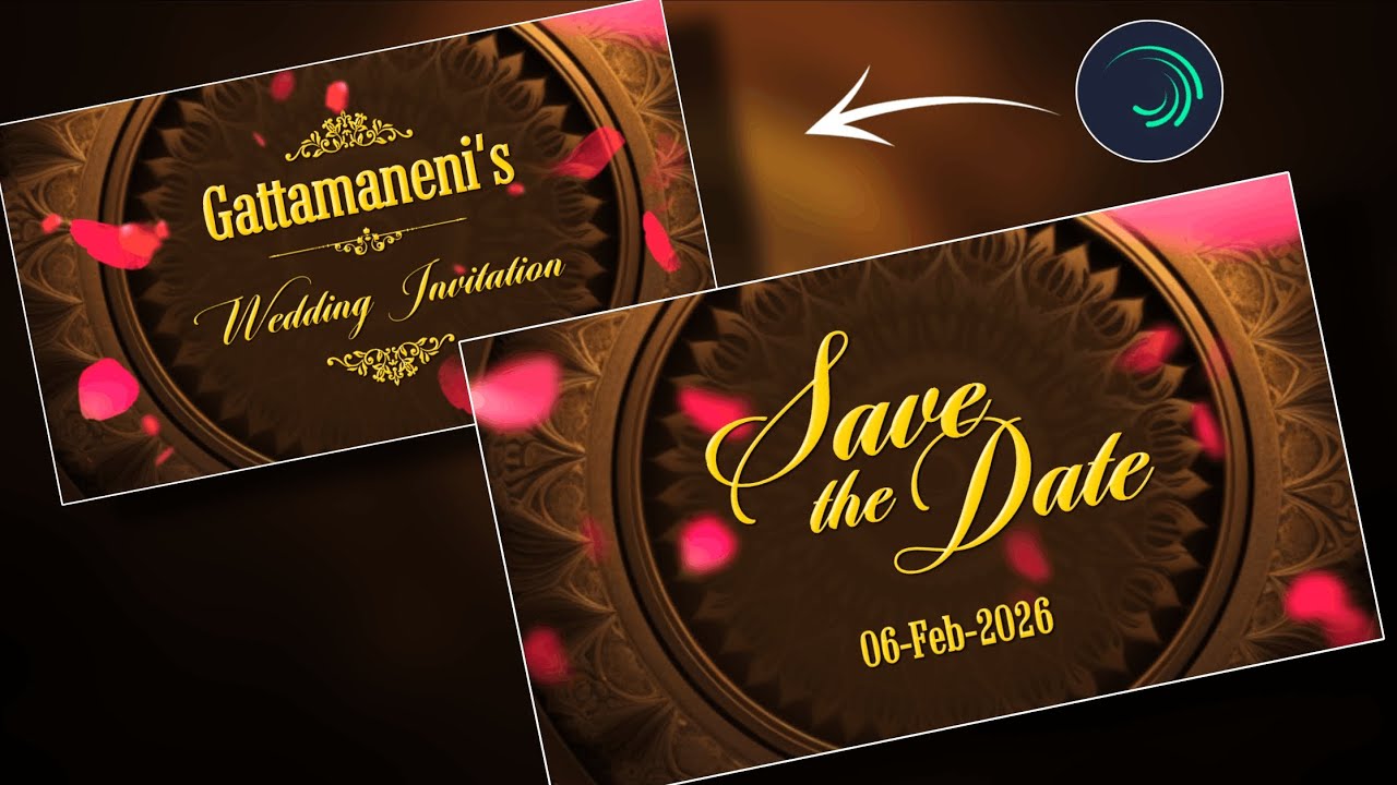 Cinematic Wedding Invitation Video Editing Telugu | Alight Motion Wedding Invitation Video Editing