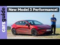 Tesla model 3 performance 2025 review more power new dampers and seats for updated electric car