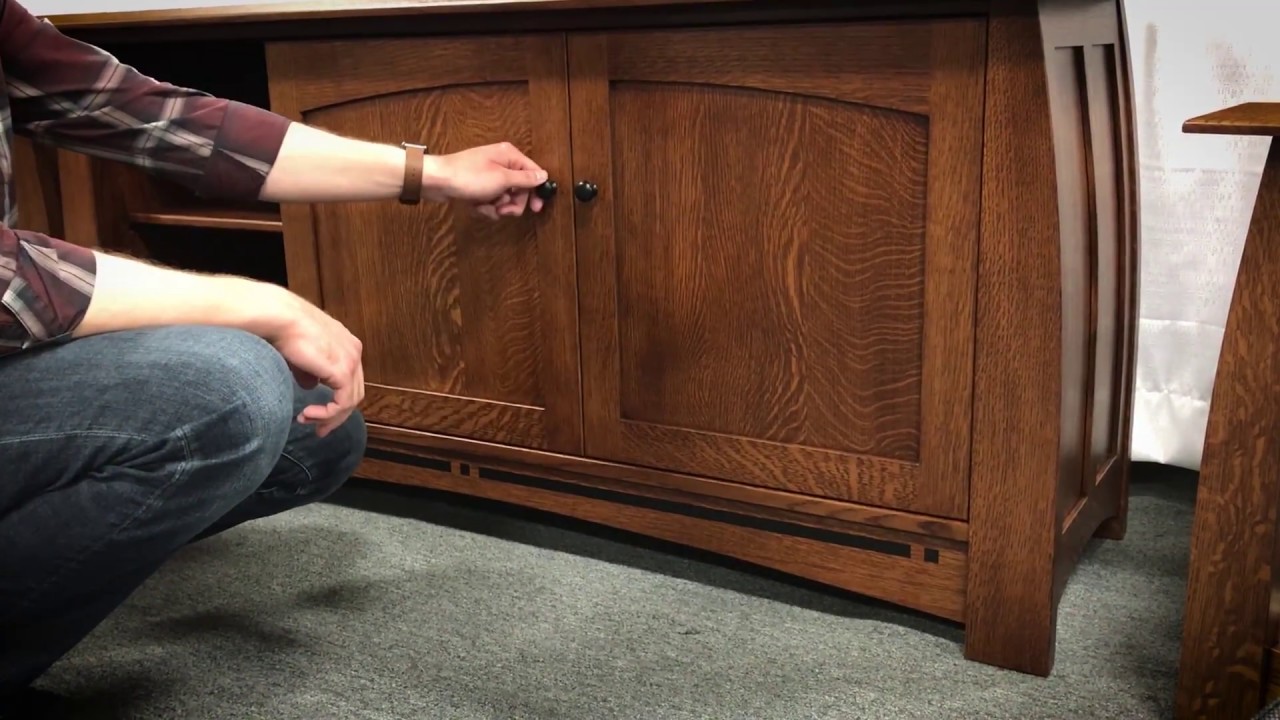 Middlebury Collection Sliding TV Stand Doors YouTube