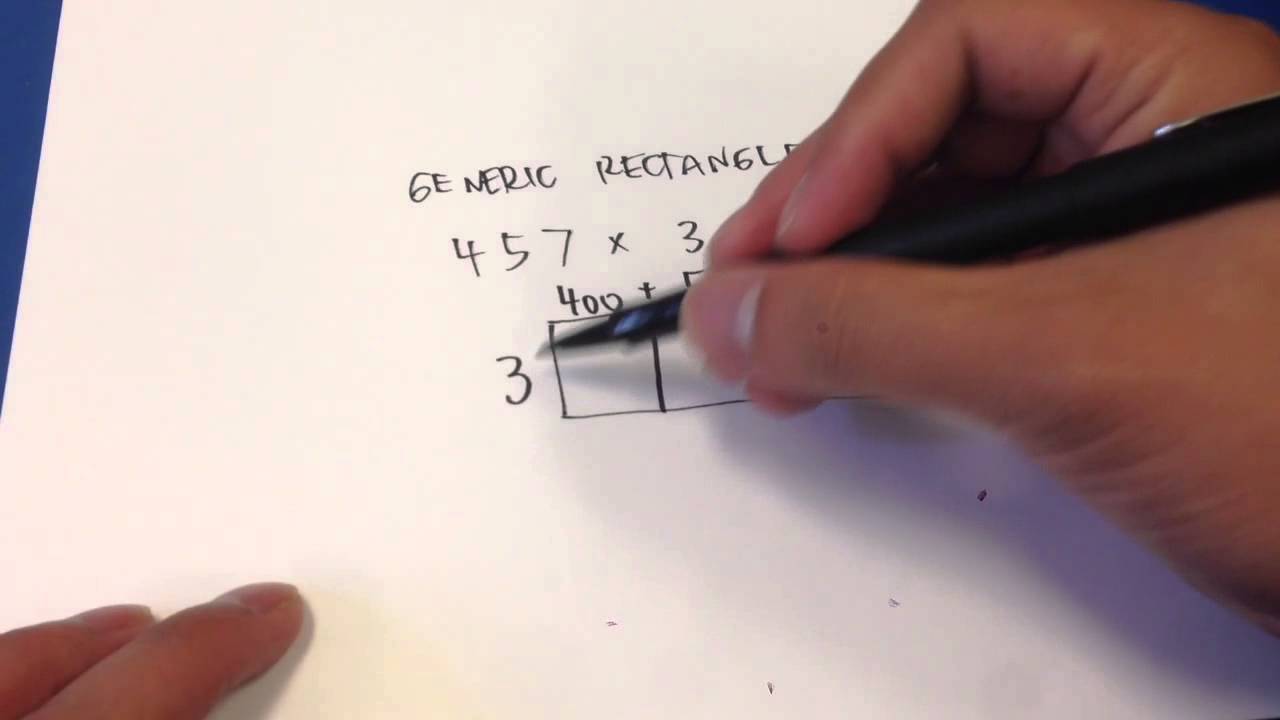 multiply by one digit - generic rectangle - YouTube