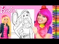 Coloring Barbie Dreamhouse GIANT Coloring Page Crayola Crayons | KiMMi THE CLOWN