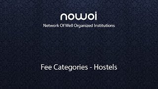 NOWOI - Fee Categories