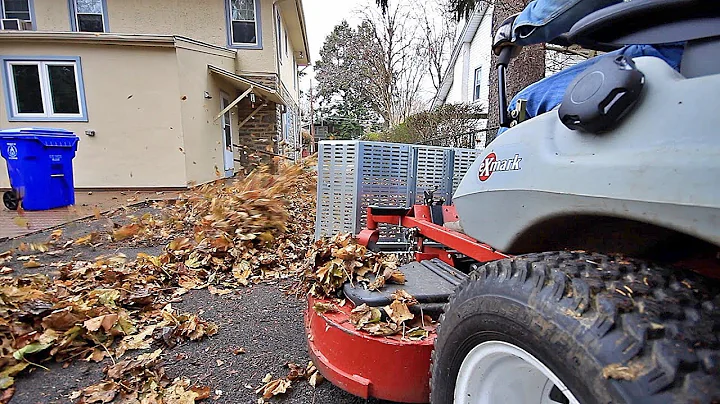 Using The JRCO Leaf Plow Significantly Helps With Leaf Cleanups